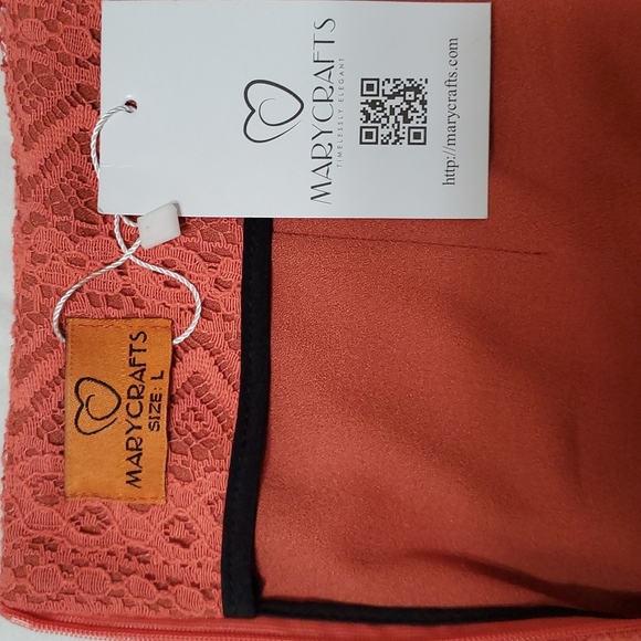 MARY CRAFTS Lace Lined Pencil Knee Lenght Midi Skirt - Picture 3 of 6